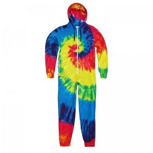 Colortone Childrens/Kids Full Zip Rainbow Tie Dye Onesie (Medium)